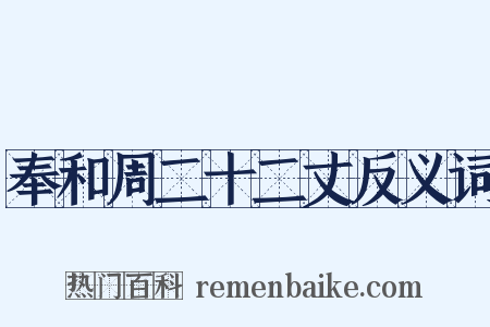 奉和周二十二丈反义词是什么意思的图片